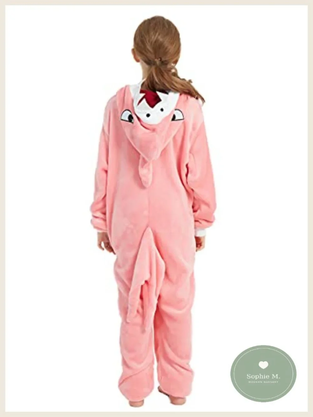 Kids Shark Onesie Costume Plush Fleece Zip Up Cosplay Pajamas